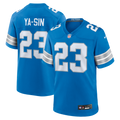 Detroit Lions Rock Ya-Sin Blue Team Game Jersey product image 1, provided for visual reference and product detail review