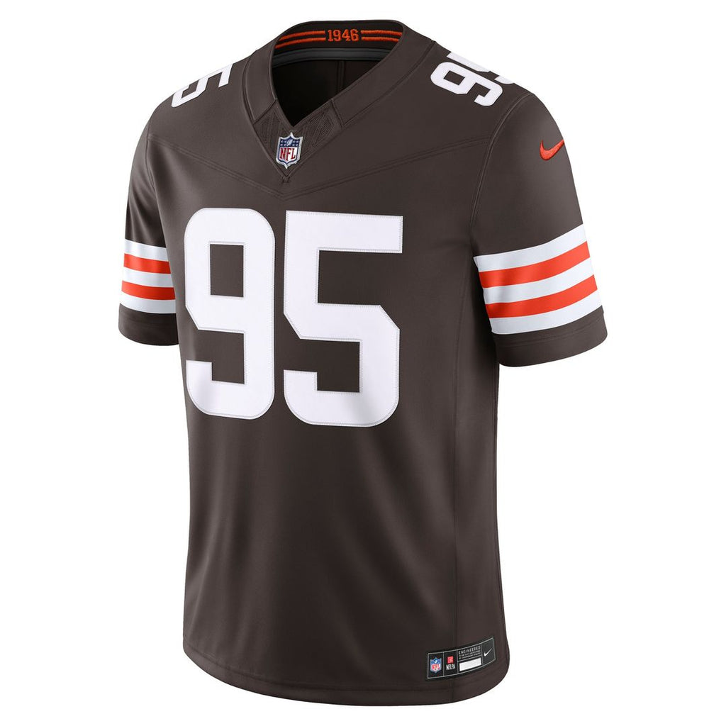 Cleveland Browns Myles Garrett Brown Team Vapor F.U.S.E. Stitched Limited Jersey product image 2, provided for visual