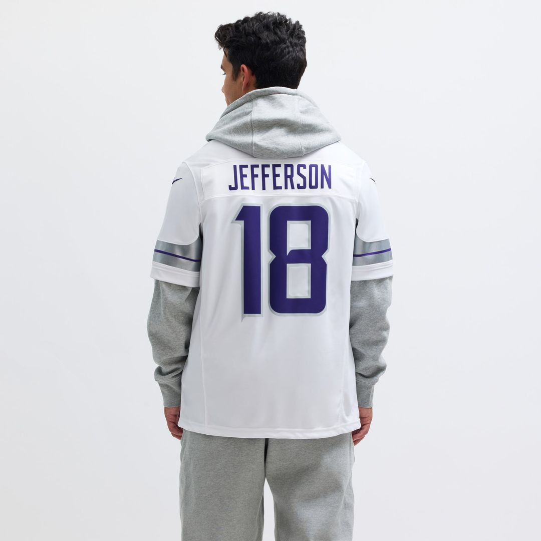 Minnesota Vikings Justin Jefferson White Alternate Vapor F.U.S.E. Limited Jersey product image 5, provided for visual