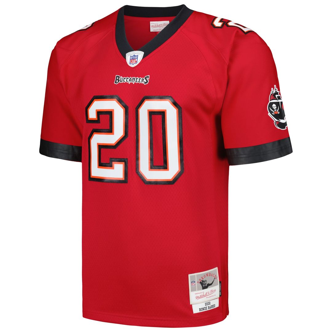 Tampa Bay Buccaneers Ronde Barber Red Legacy Replica Jersey product image 2, provided for visual reference and product