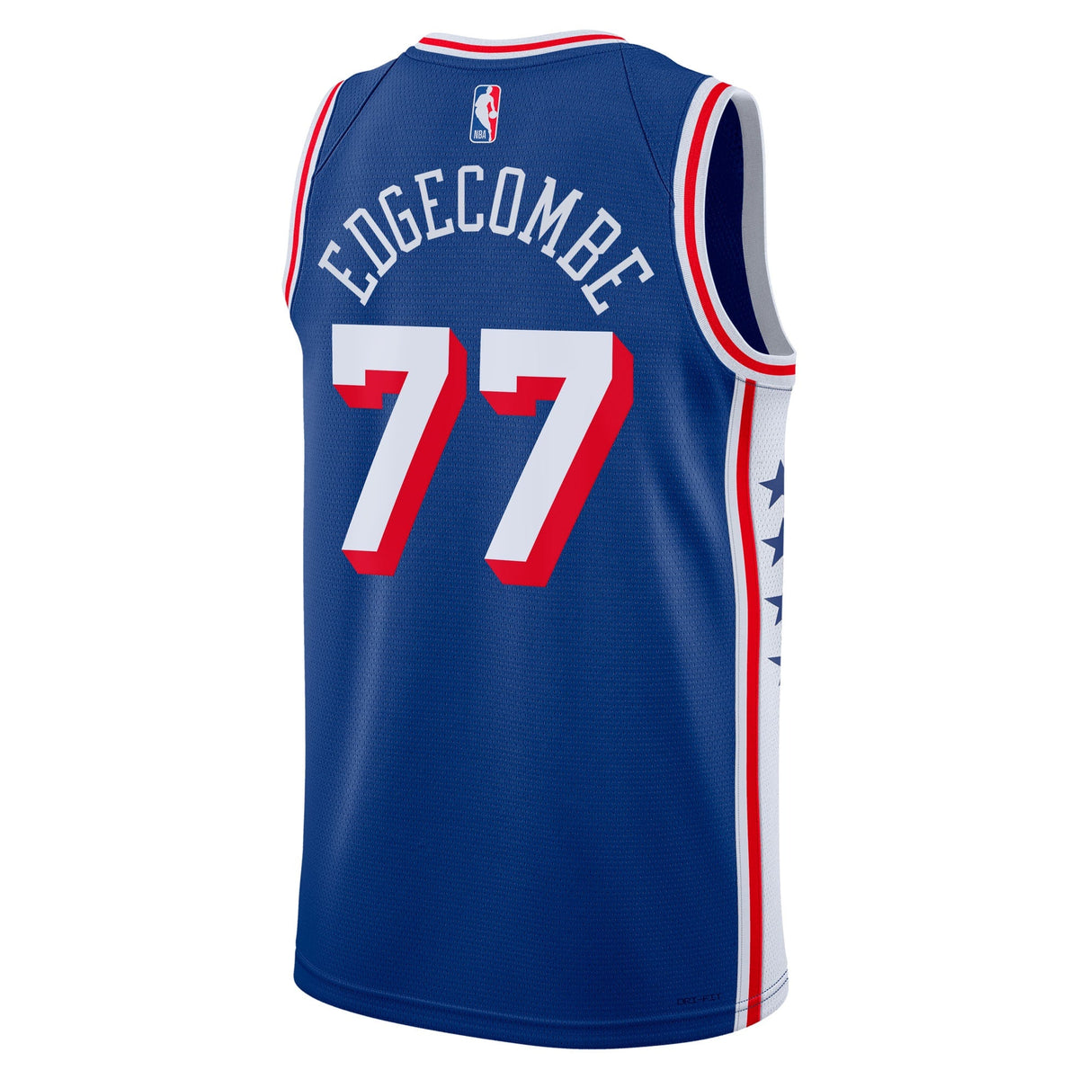 VJ Edgecombe Philadelphia 76ers Icon Edition Swingman Jersey - Royal - Youth product image 4, provided for visual reference
