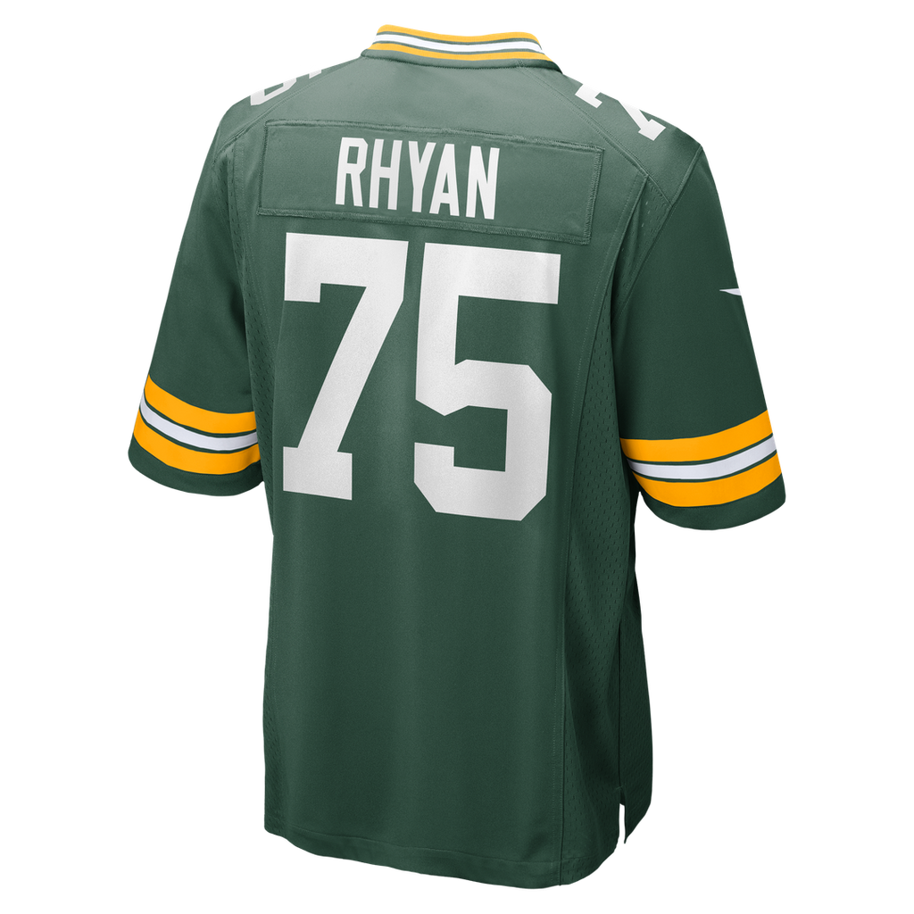 Green Bay Packers Sean Rhyan Green Game Player Jersey product image 3, provided for visual reference and product detail