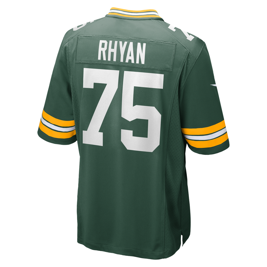 Green Bay Packers Sean Rhyan Green Game Player Jersey product image 3, provided for visual reference and product detail