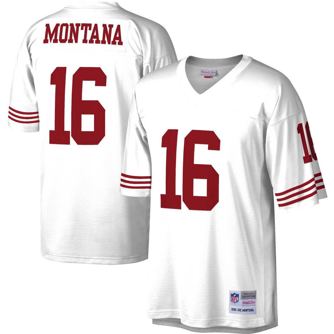 San Francisco 49ers Joe Montana Scarlet Legacy Replica Jersey product image 7, provided for visual reference and product