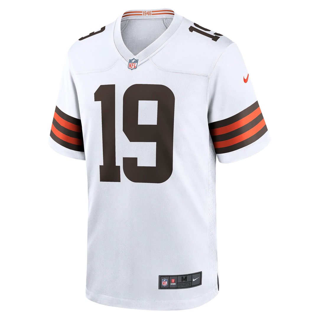 Cleveland Browns Bernie Kosar White Retired Player Game Jersey product image 2, provided for visual reference and product