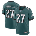 Philadelphia Eagles Quinyon Mitchell Midnight Green Team Game Jersey product image 1, provided for visual reference and