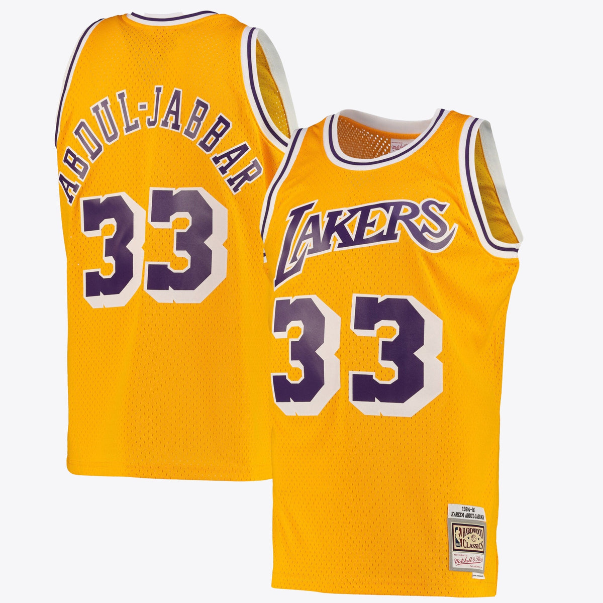 Los Angeles Lakers Kareem Abdul - Jabbar Road Swingman Basketball Jersey By - Light Gold product image 1, provided for