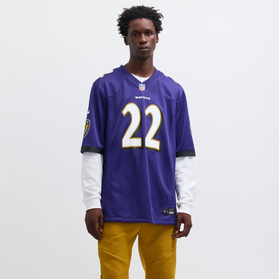 Baltimore Ravens Derrick Henry Purple Game Player Jersey product image 4, provided for visual reference and product detail