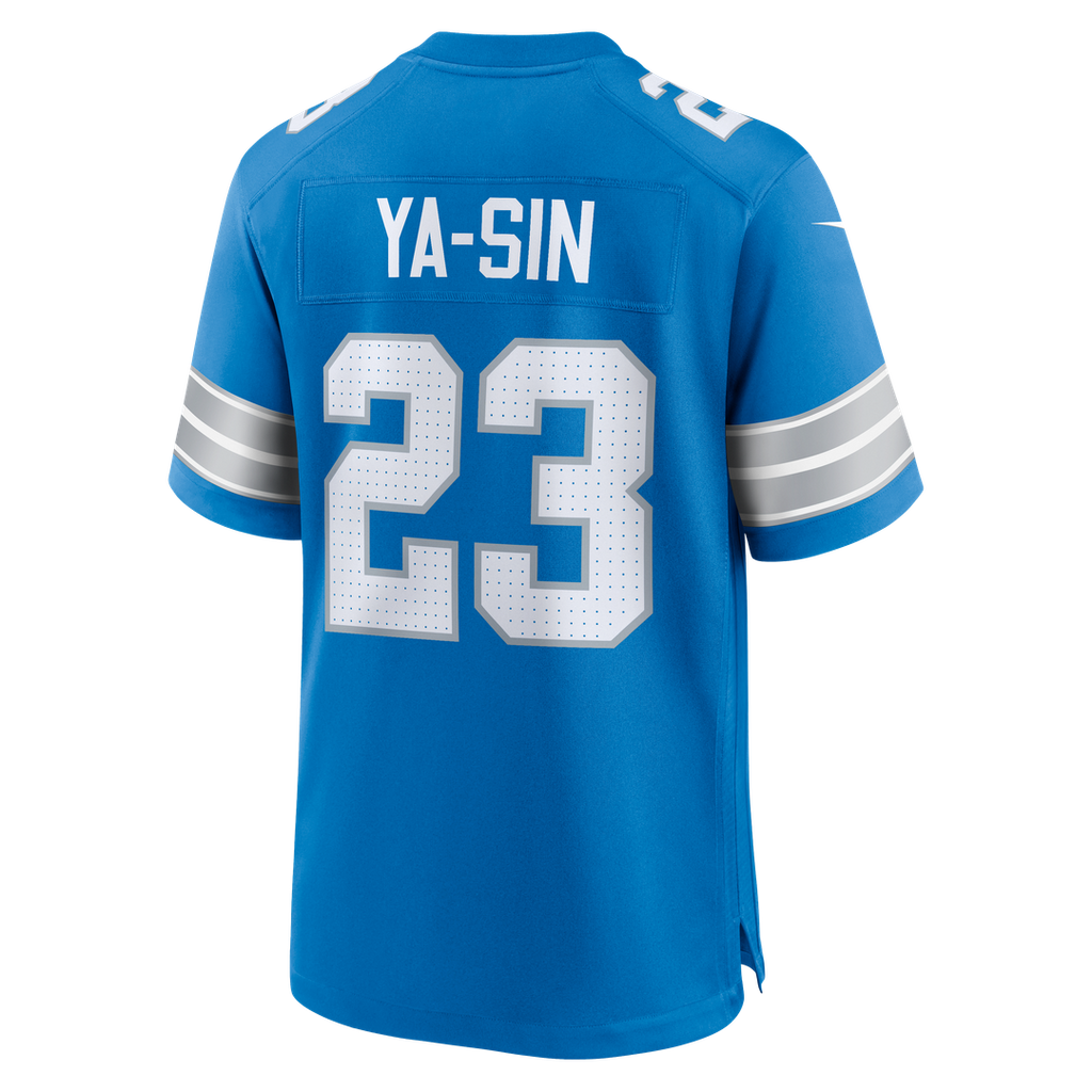 Detroit Lions Rock Ya-Sin Blue Team Game Jersey product image 3, provided for visual reference and product detail review