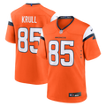 Denver Broncos Lucas Krull Orange Team Game Jersey product image 1, provided for visual reference and product detail review