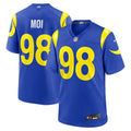 Los Angeles Rams Jaxson Moi Royal Game Jersey product image 1, provided for visual reference and product detail review