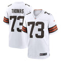Cleveland Browns Joe Thomas White Retired Game Player Jersey product image 1, provided for visual reference and product