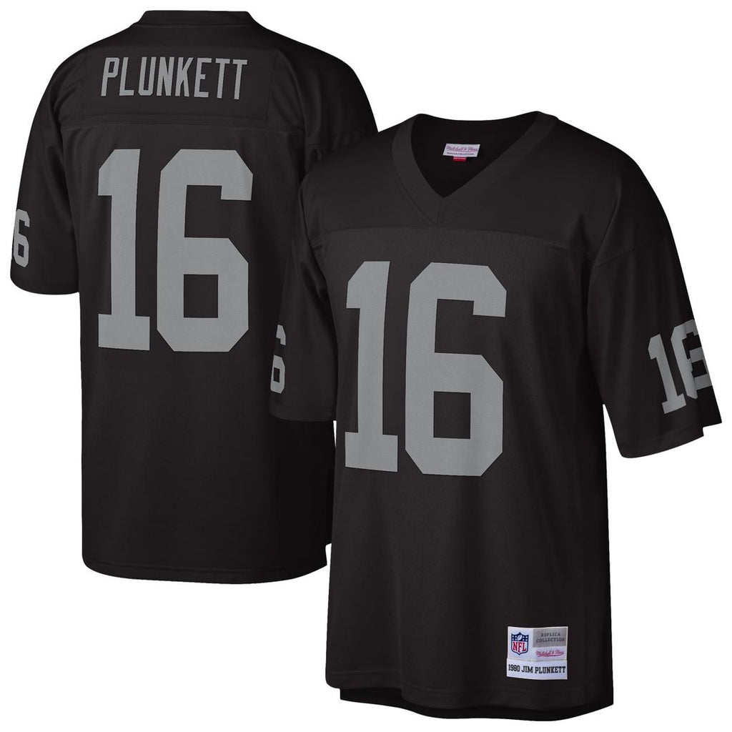 Oakland Raiders Jim Plunkett Black 1980 Legacy Replica Jersey product image 1, provided for visual reference and product