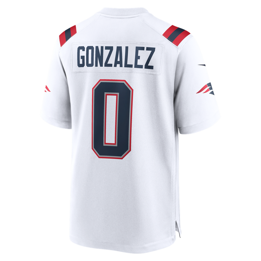 New England Patriots Christian Gonzalez Navy Team Game Jersey product image 23, provided for visual reference and product