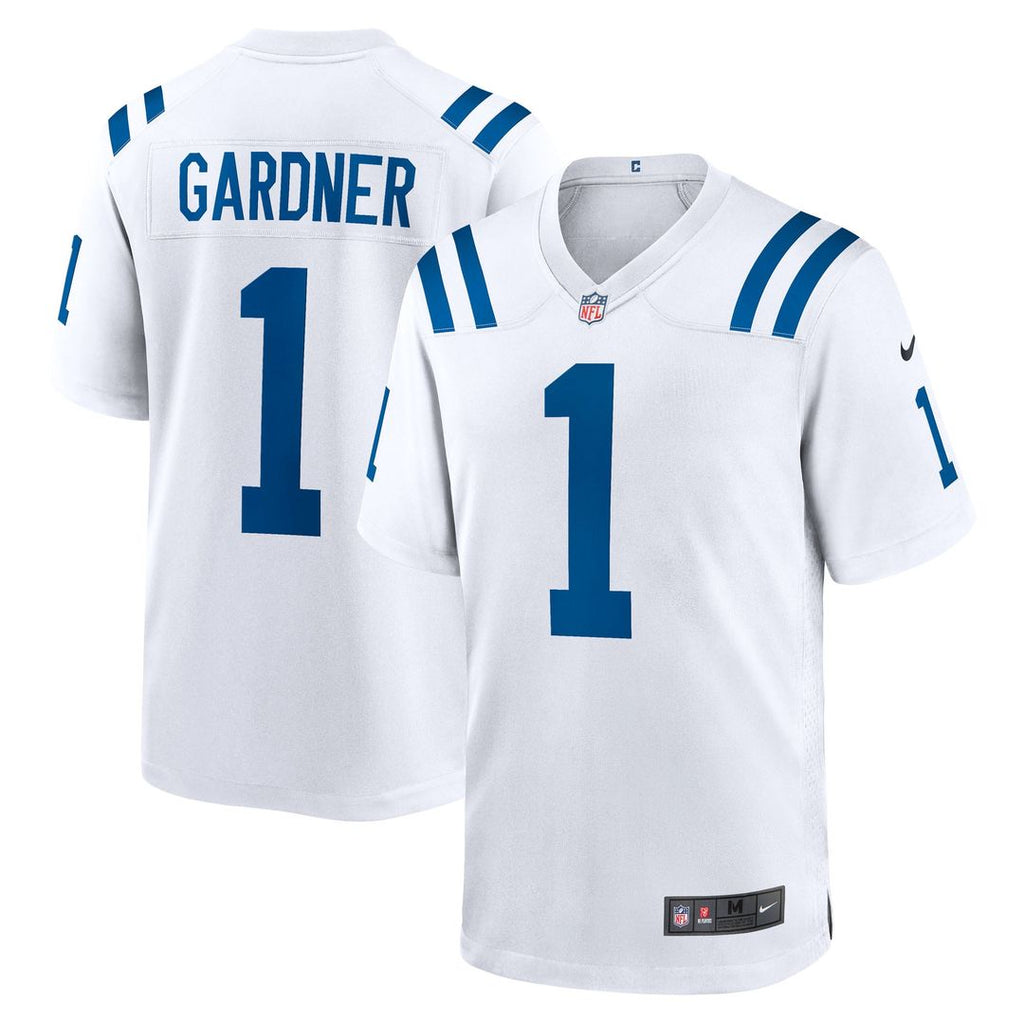 Indianapolis Colts Ahmad Sauce Gardner White Game Jersey product image 4, provided for visual reference and product detail
