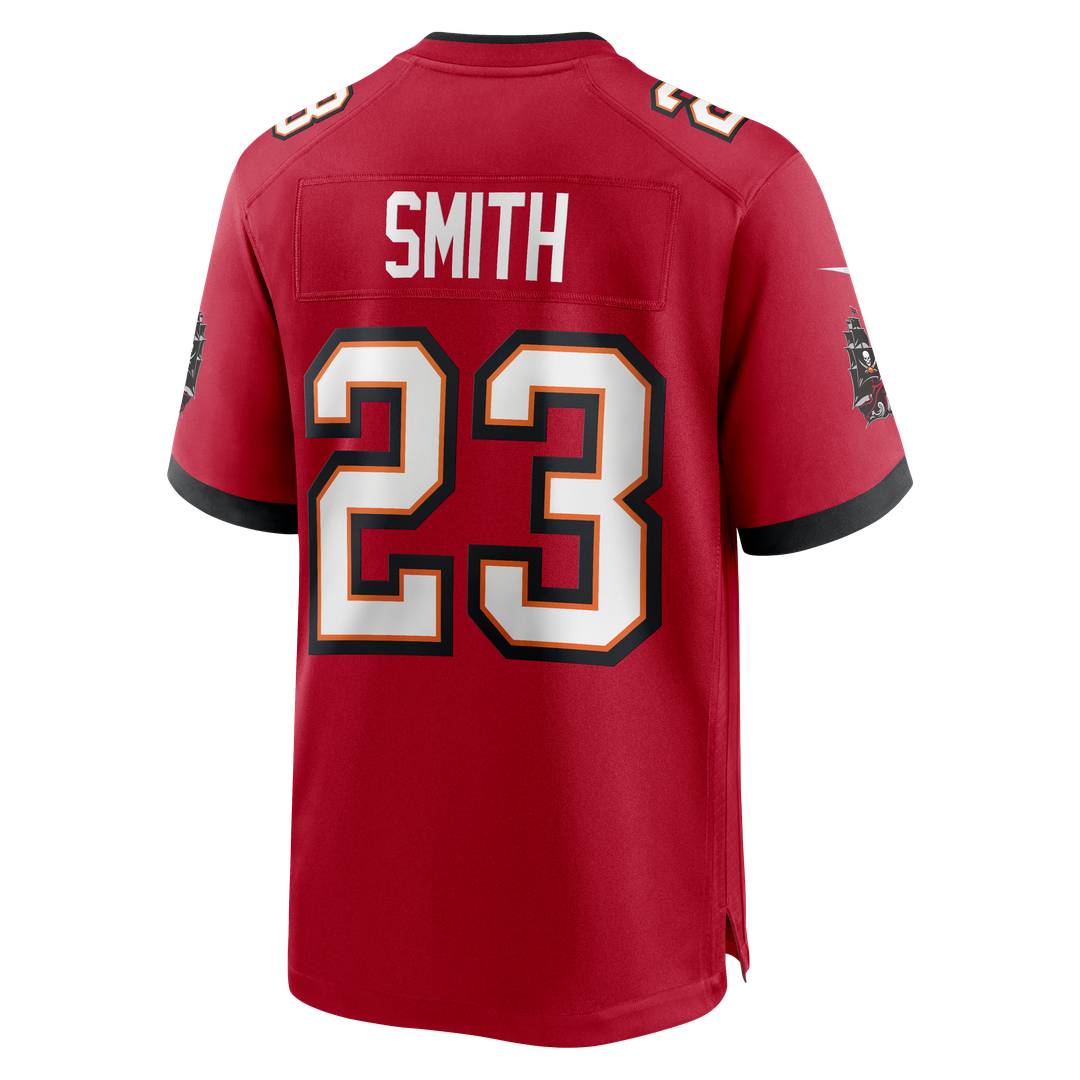 Tampa Bay Buccaneers Tykee Smith Red Game Jersey product image 3, provided for visual reference and product detail review