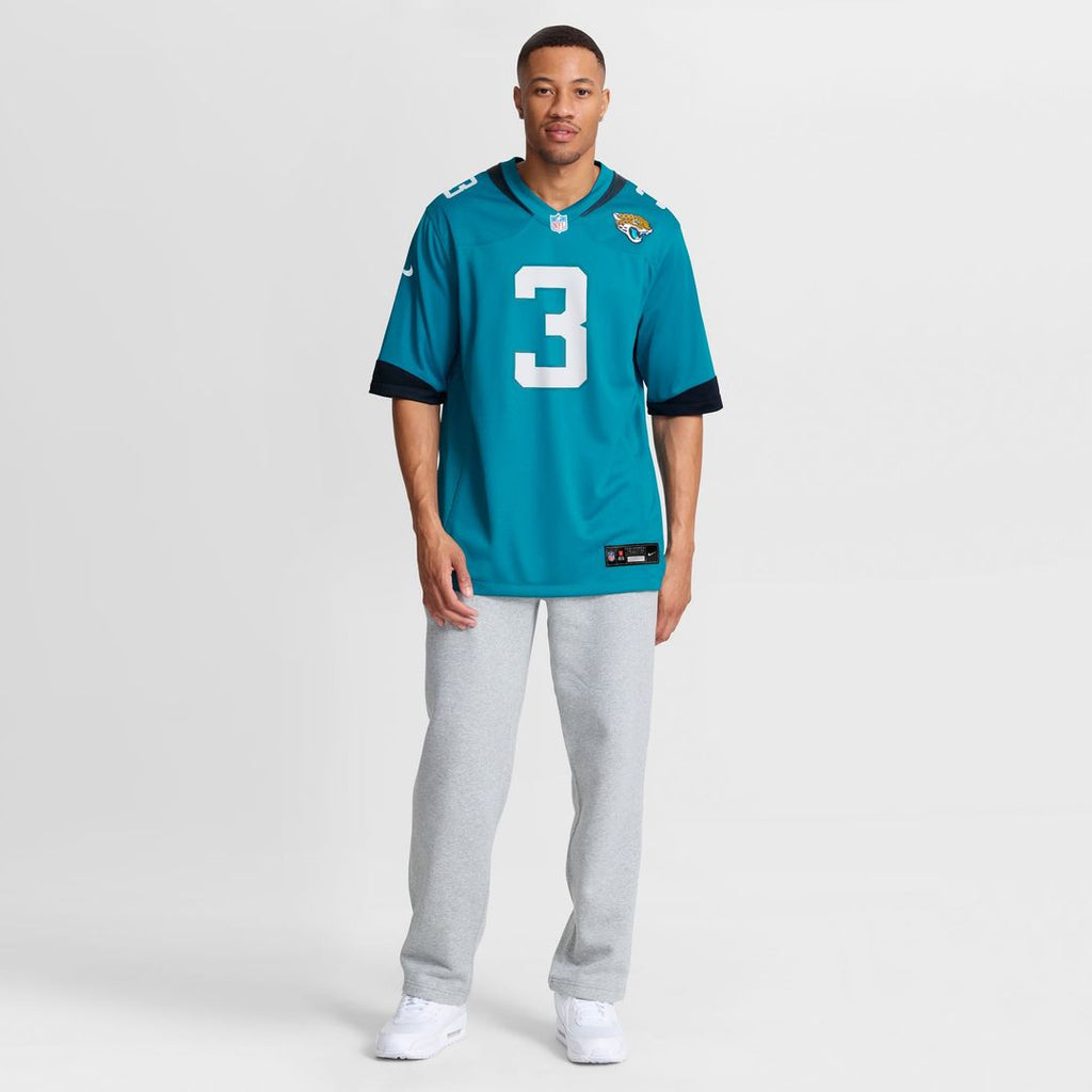 Jacksonville Jaguars Jakobi Meyers Teal Team Game Jersey product image 4, provided for visual reference and product detail