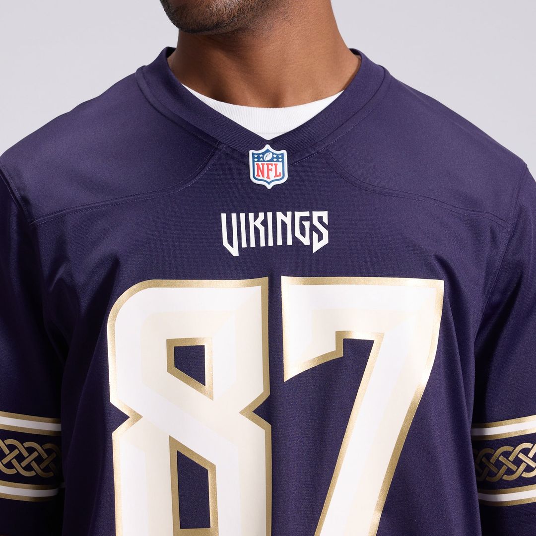 Minnesota Vikings T.J. Hockenson Purple 2026 Rivalries Collection Game Jersey product image 8, provided for visual reference