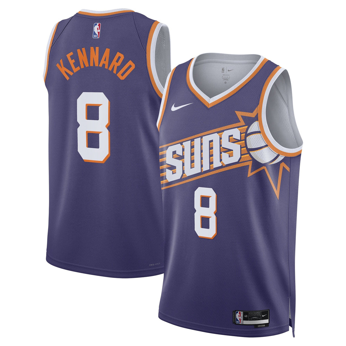 Luke Kennard Phoenix Suns Icon Edition Swingman Jersey - Purple - Unisex product image 2, provided for visual reference and