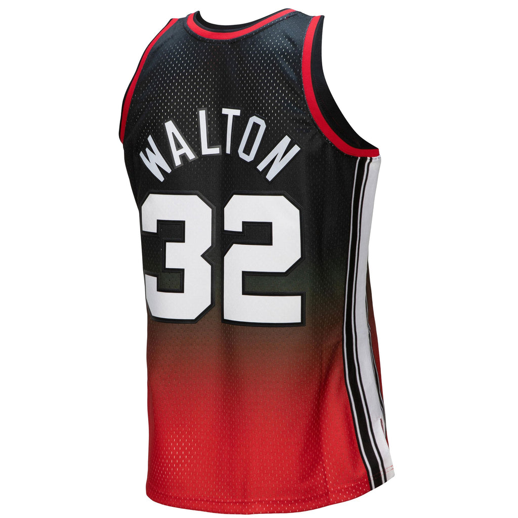 Portland Trail Blazers Bill Walton Mitchell & Ness Red/Black 1976/77 Hardwood Classics Fadeaway Swingman Player Jersey for