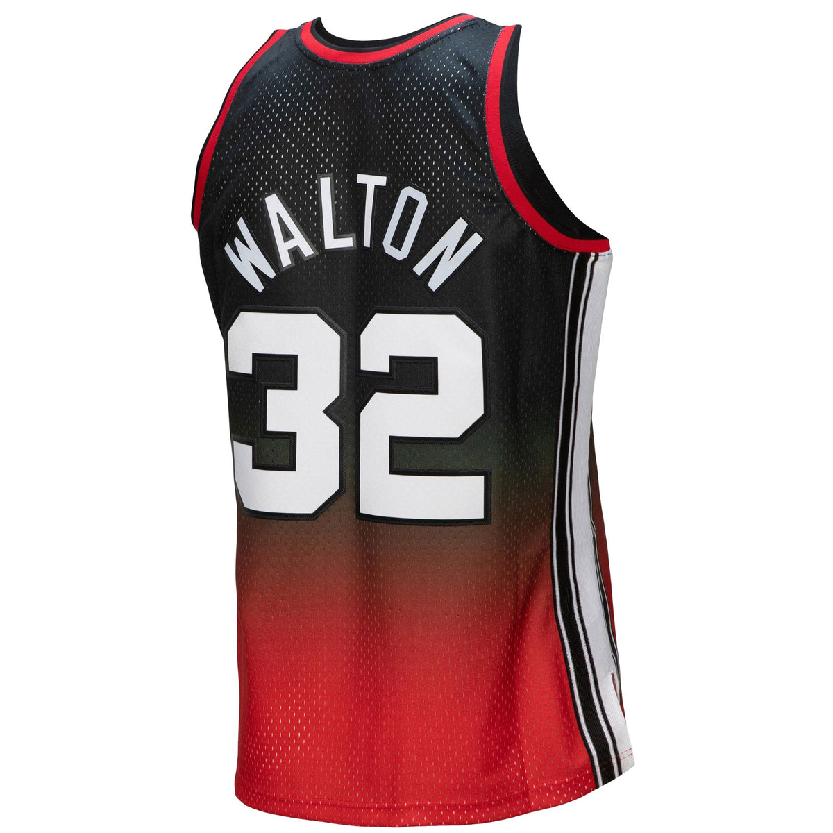 Portland Trail Blazers Bill Walton Mitchell & Ness Red/Black 1976/77 Hardwood Classics Fadeaway Swingman Player Jersey for
