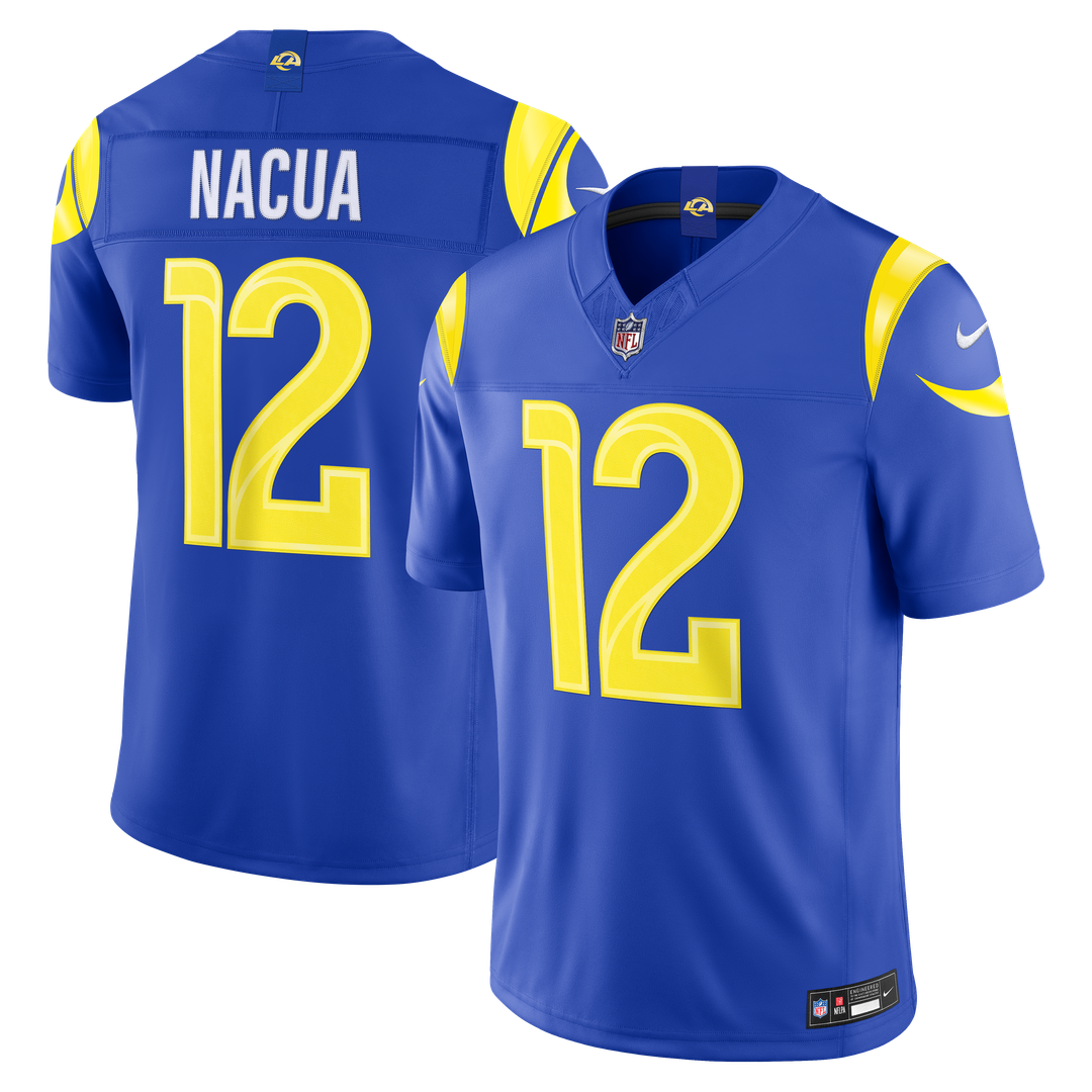 Los Angeles Rams Puka Nacua Royal Team Vapor F.U.S.E. Stitched Limited Jersey product image 10, provided for visual