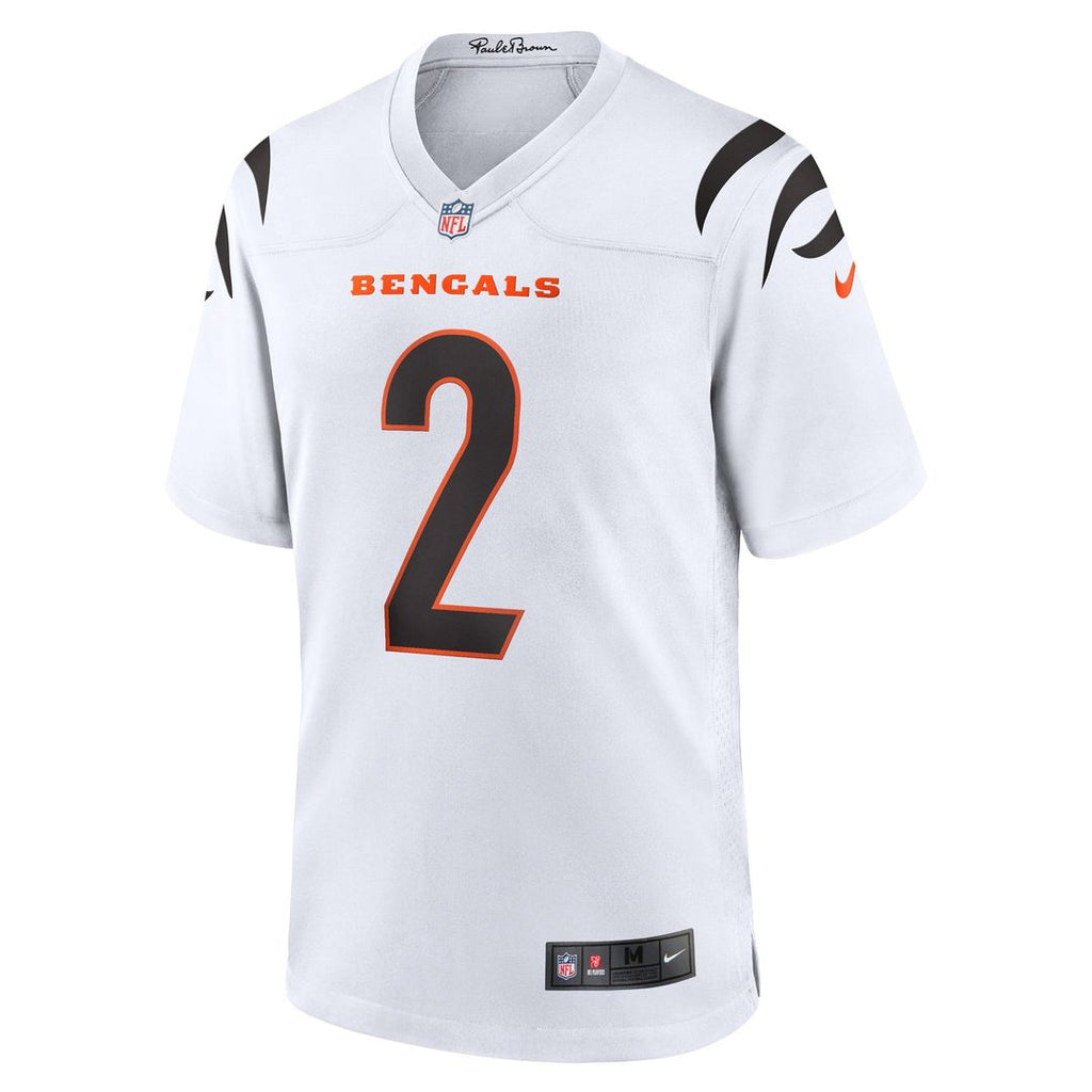 Cincinnati Bengals Evan McPherson White Game Player Jersey product image 2, provided for visual reference and product detail