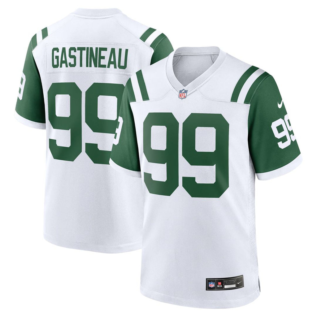 New York Jets Mark Gastineau White Retired Player Alternate Game Jersey product image 1, provided for visual reference and