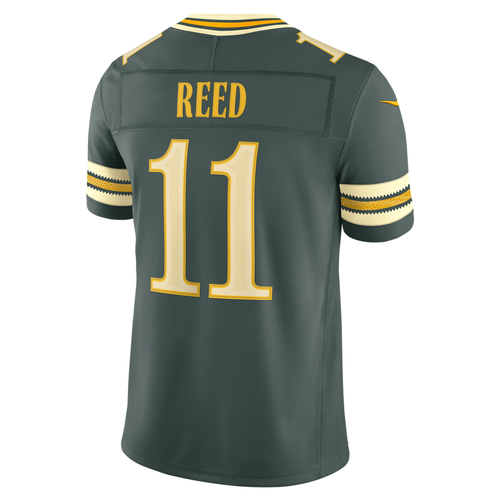 Green Bay Packers Jayden Reed Green 2026 Rivalries Collection Stitched Limited Jersey product image 3, provided for visual
