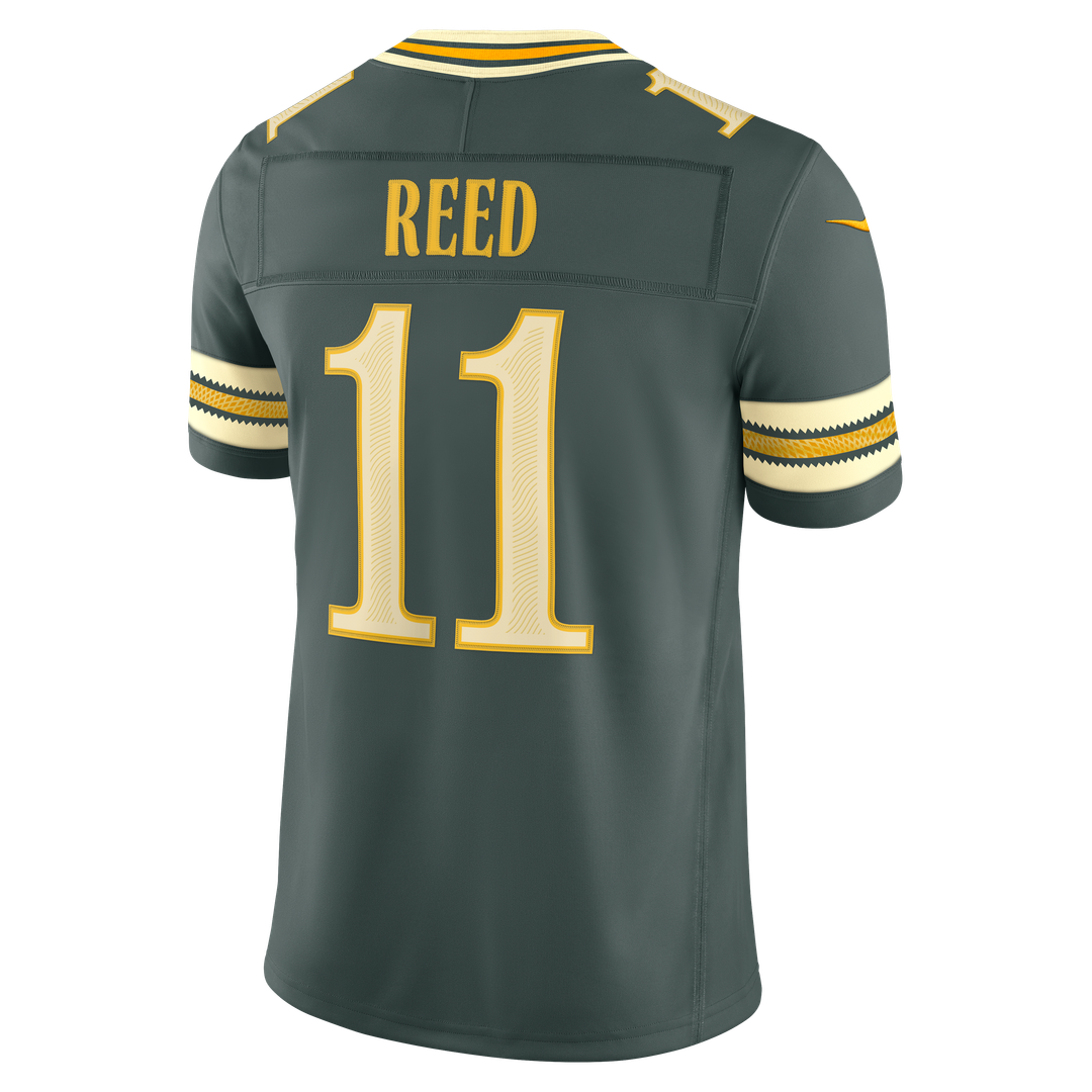 Green Bay Packers Jayden Reed Green 2026 Rivalries Collection Stitched Limited Jersey product image 3, provided for visual
