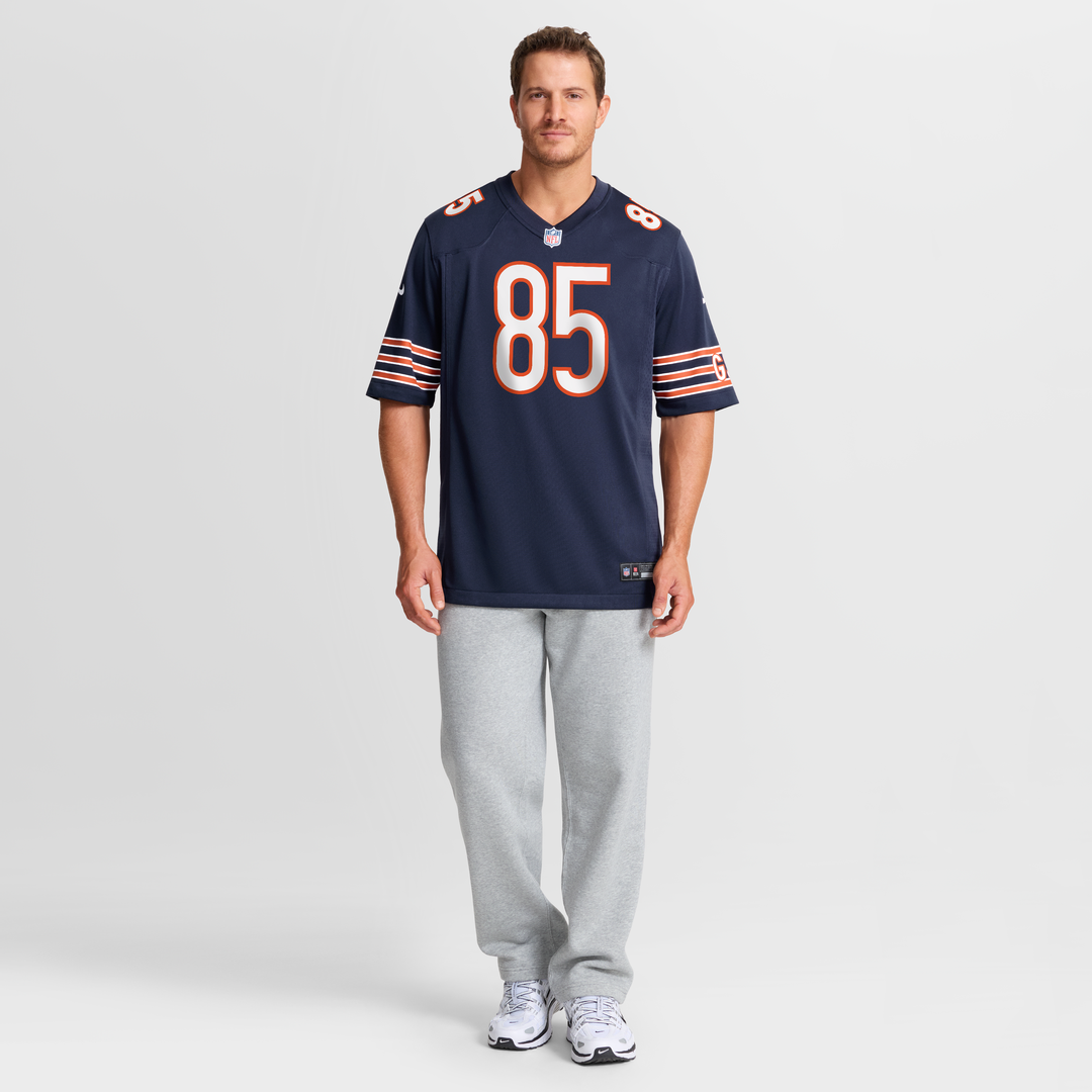 Chicago Bears Cole Kmet Navy Player Game Jersey product image 4, provided for visual reference and product detail review
