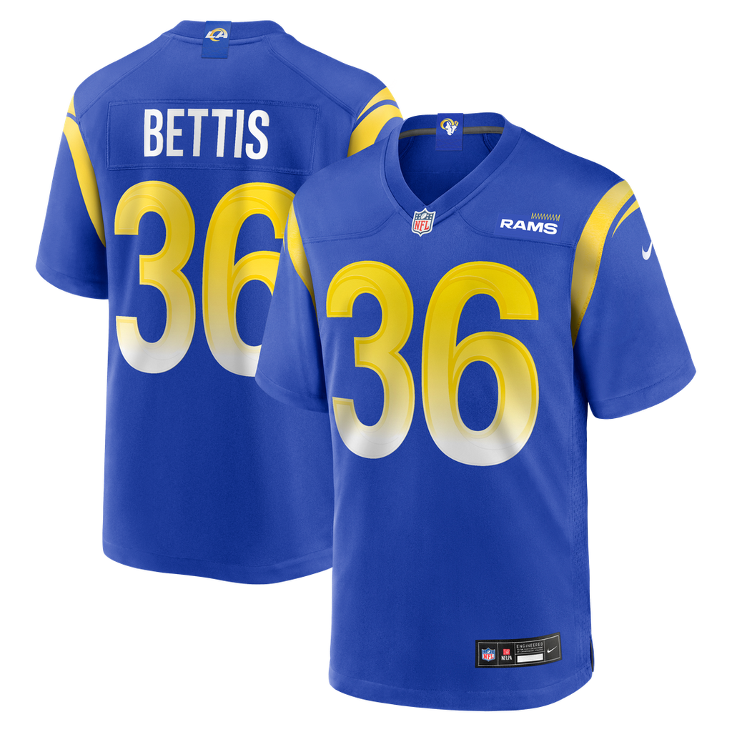 Los Angeles Rams Jerome Bettis Royal Game Retired Player Jersey product image 1, provided for visual reference and product