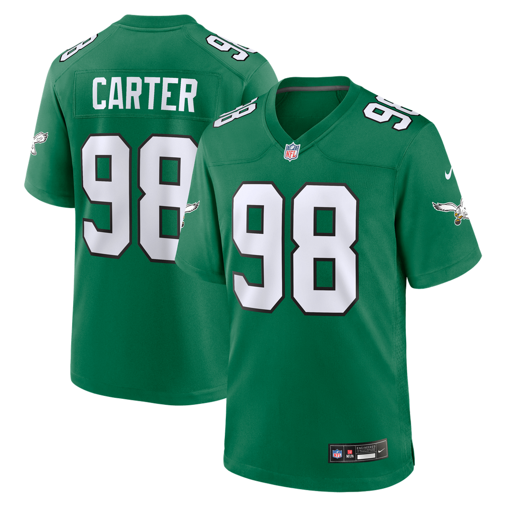 Philadelphia Eagles Jalen Carter White Game Jersey product image 7, provided for visual reference and product detail review