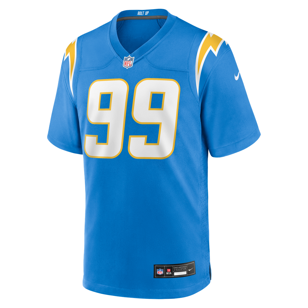 Los Angeles Chargers Jamaree Caldwell Powder Blue Team Game Jersey product image 2, provided for visual reference and