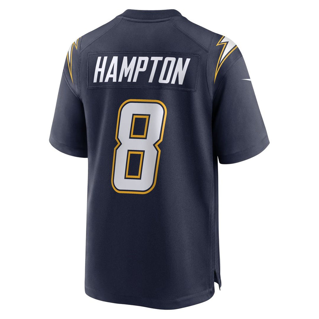 Los Angeles Chargers Omarion Hampton Navy Alternate Super Chargers Game Player Jersey product image 3, provided for visual