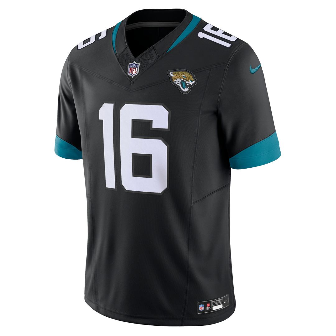 Jacksonville Jaguars Trevor Lawrence Black Vapor F.U.S.E. Limited Jersey product image 5, provided for visual reference and