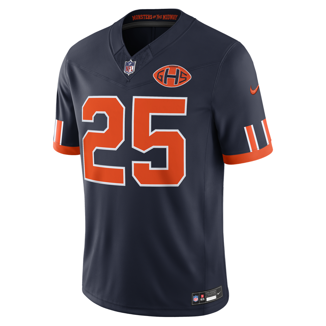 Chicago Bears Kyle Monangai Navy 2026 Rivalries Collection Stitched Limited Jersey product image 2, provided for visual