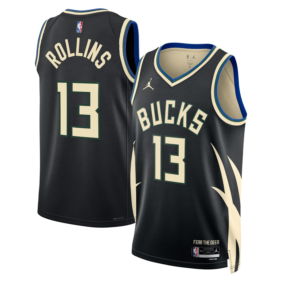 Ryan Rollins Milwaukee Bucks Statement Edition Swingman Jersey - Hunter Green - Unisex product image 2, provided for visual