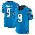 Carolina Panthers Bryce Young Blue Vapor F.U.S.E. Limited Jersey product image 1, provided for visual reference and product