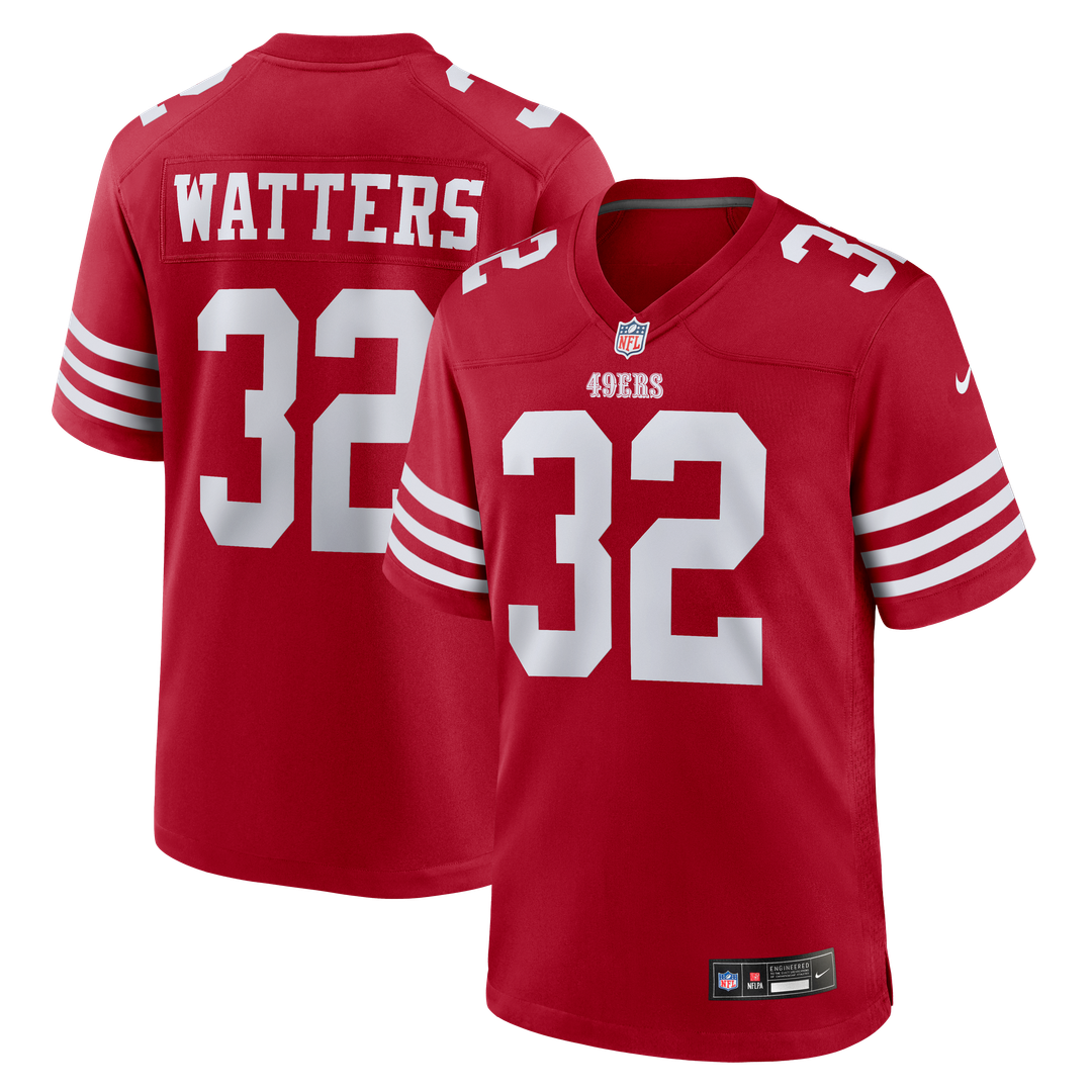 San Francisco 49ers Ricky Watters Scarlet Retired Player Game Jersey product image 1, provided for visual reference and