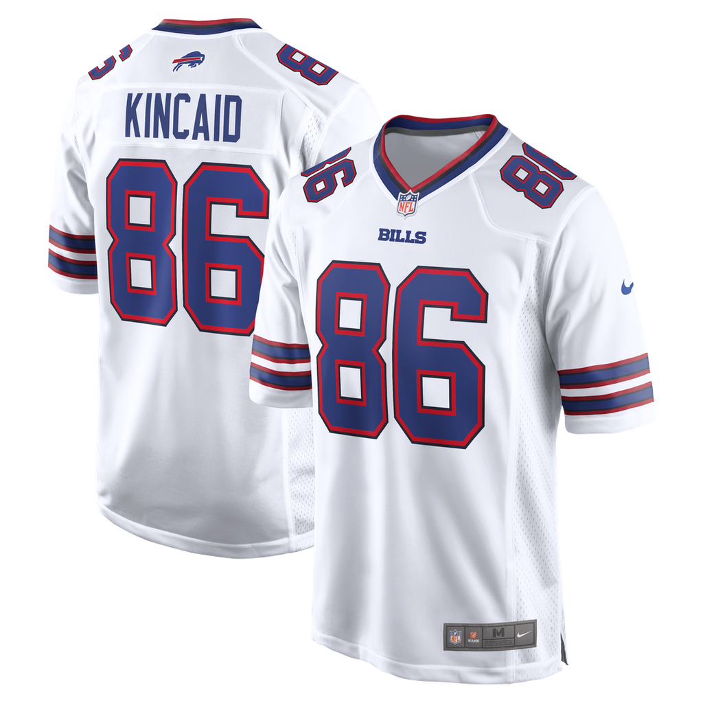 Buffalo Bills Dalton Kincaid White Game Jersey product image 4, provided for visual reference and product detail review