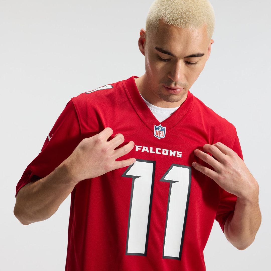 Atlanta Falcons Jalon Walker Red Game Jersey product image 10, provided for visual reference and product detail review