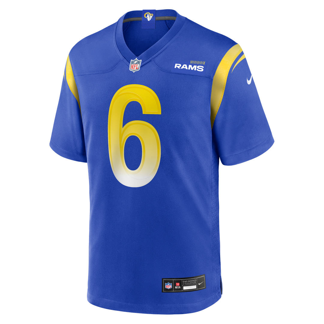 Los Angeles Rams Nick Hampton Royal Team Game Jersey product image 2, provided for visual reference and product detail review