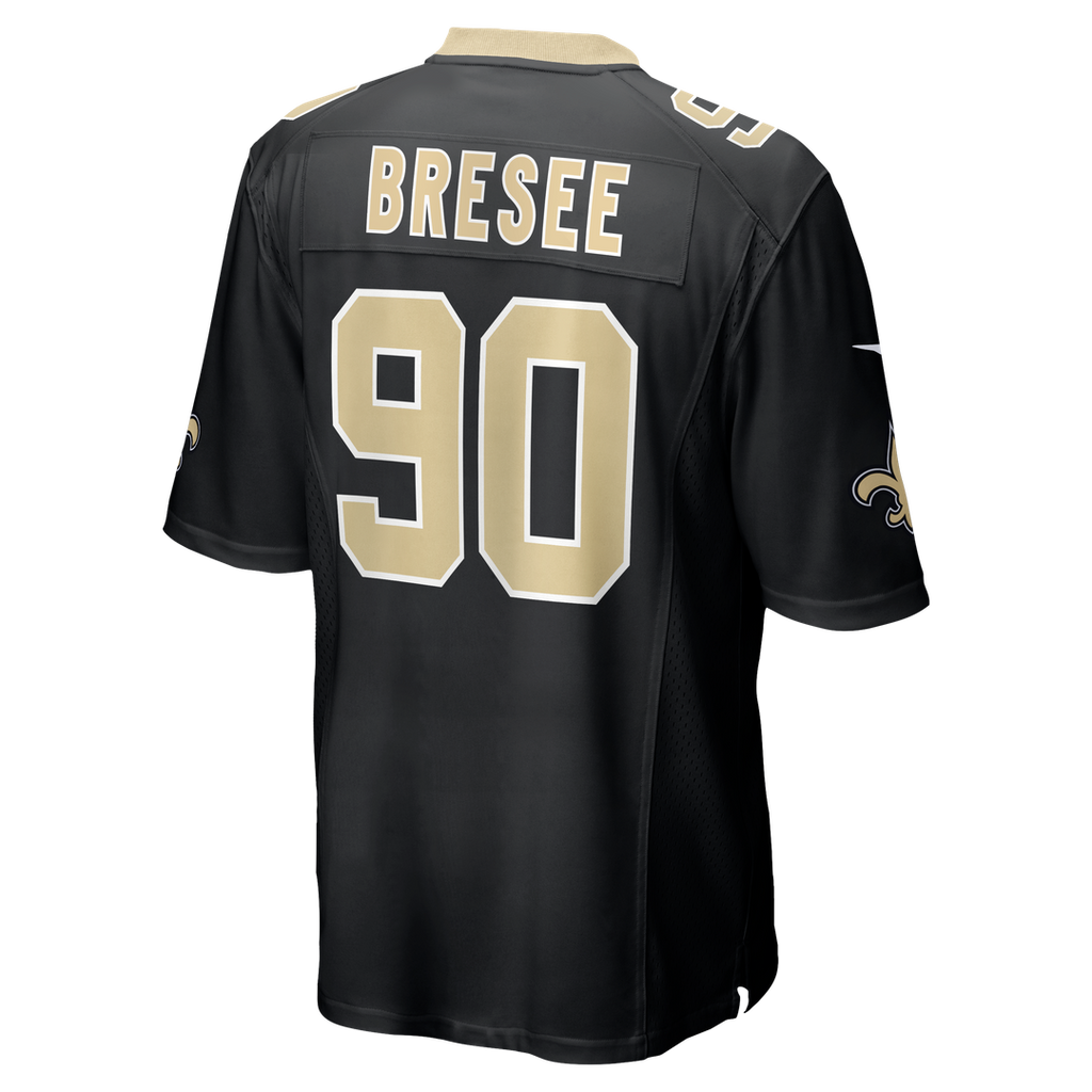 New Orleans Saints Bryan Bresee Black Game Jersey product image 3, provided for visual reference and product detail review