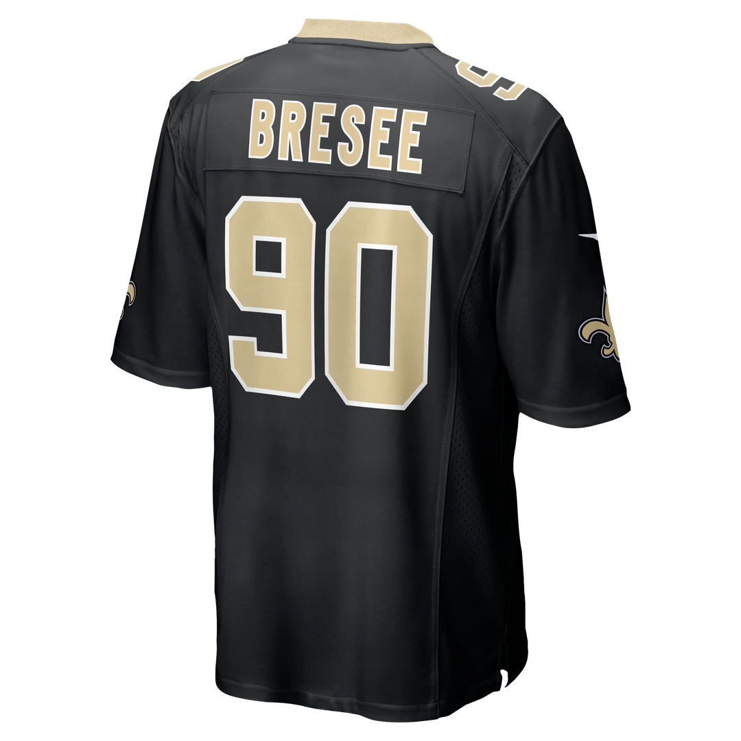 New Orleans Saints Bryan Bresee Black Game Jersey product image 3, provided for visual reference and product detail review