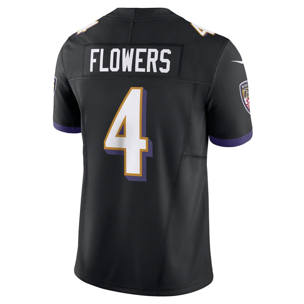 Baltimore Ravens Zay Flowers Black Alternate Vapor F.U.S.E. Limited Jersey product image 3, provided for visual reference
