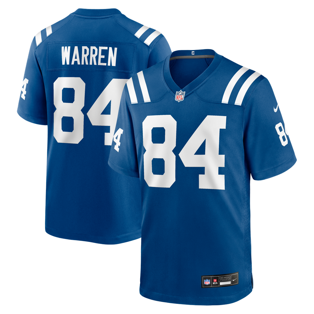 Indianapolis Colts Tyler Warren Royal Team Game Jersey product image 1, provided for visual reference and product detail