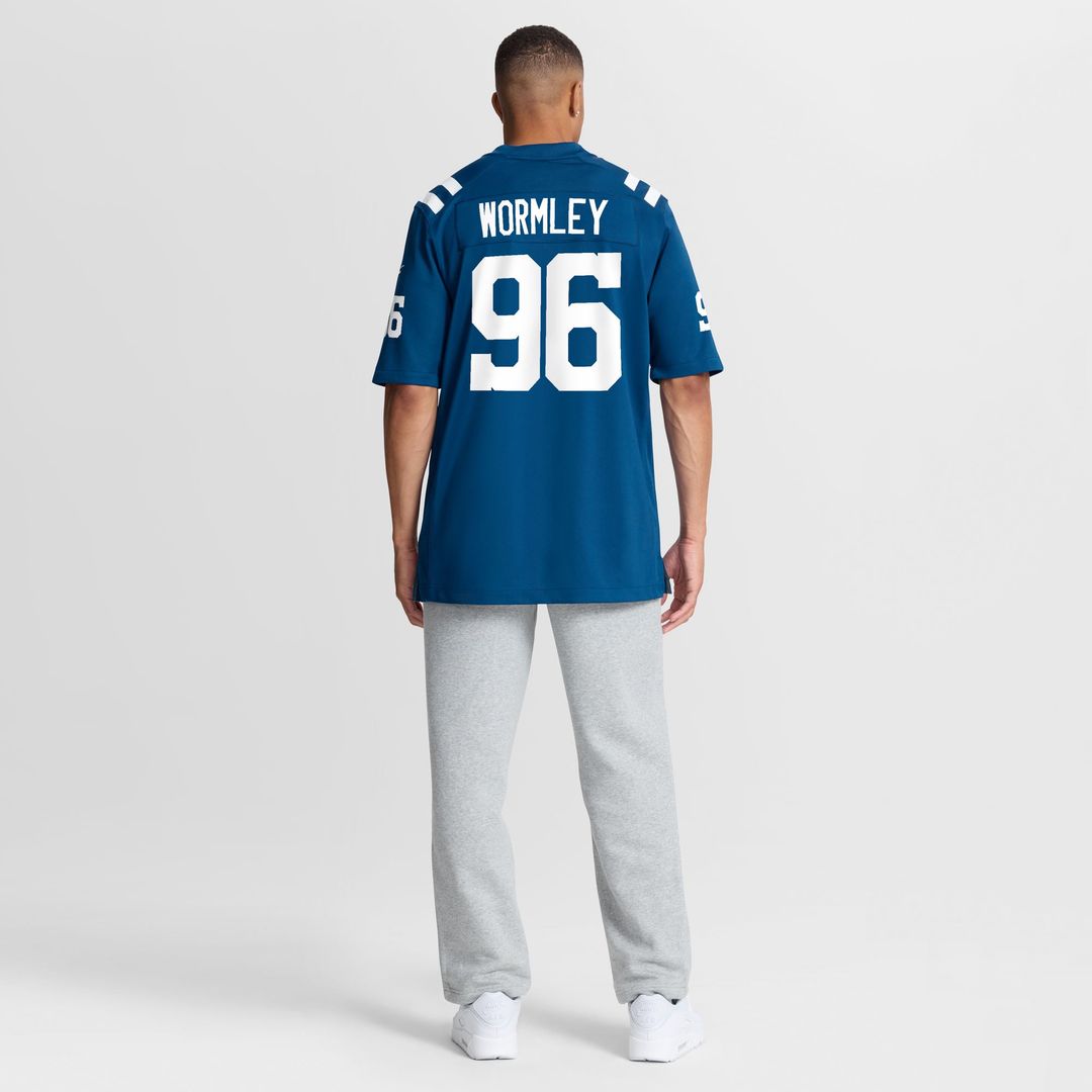 Indianapolis Colts Chris Wormley Royal Team Game Jersey product image 5, provided for visual reference and product detail