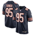 Chicago Bears Shemar Turner Navy Team Game Jersey product image 1, provided for visual reference and product detail review