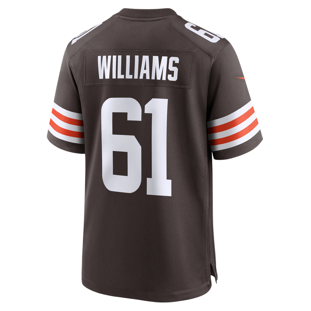 Cleveland Browns Chris Williams Brown Team Game Jersey product image 5, provided for visual reference and product detail